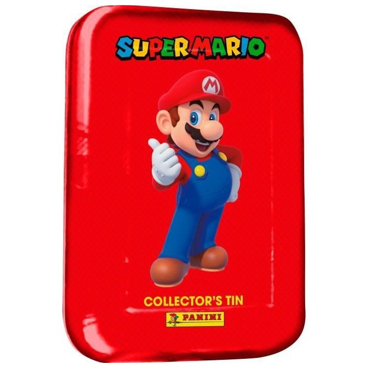 SUPER MARIO TRADING CARDS - BOÎTE MÉTAL 8 POCHETTES + 3 CARTES EDITI