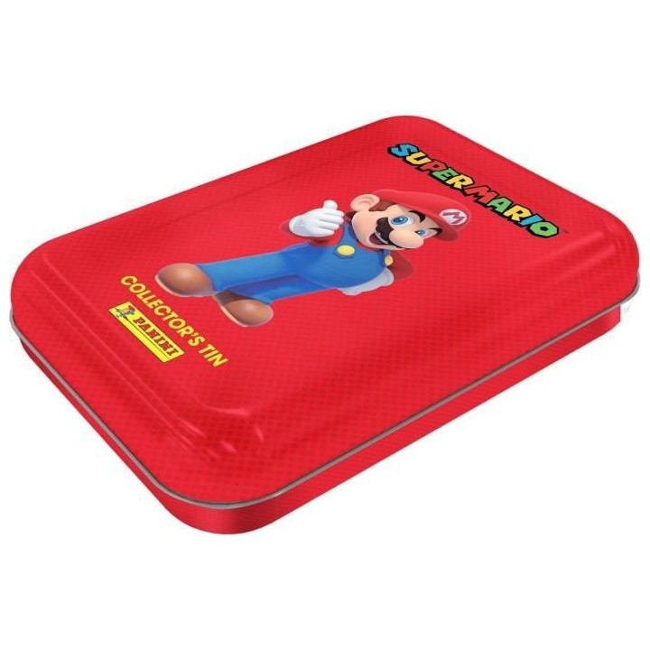 SUPER MARIO TRADING CARDS - BOÎTE MÉTAL 8 POCHETTES + 3 CARTES EDITI