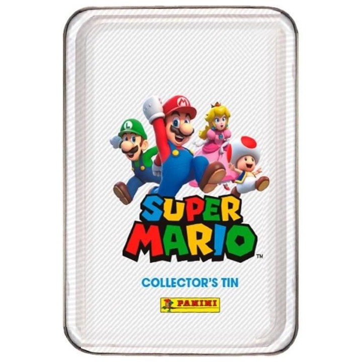 SUPER MARIO TRADING CARDS - BOÎTE MÉTAL 8 POCHETTES + 3 CARTES EDITI