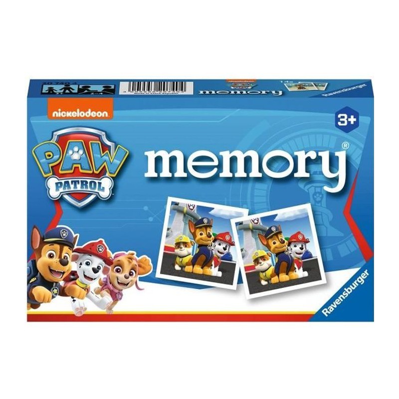 PAT'PATROUILLE memory - Jeu éducatif classique - Jeu de mémoire - Ravensburger-Des 3 ans