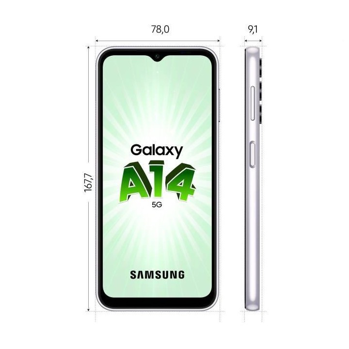 SAMSUNG Galaxy A14 5G Argenté 64 Go