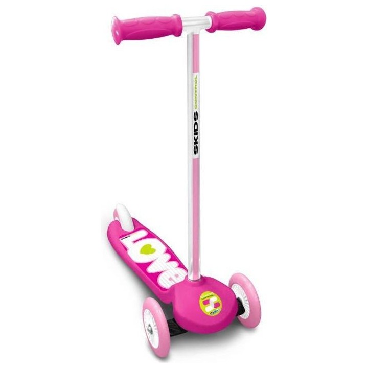 SKIDS CONTROL Trottinette steering - Rose - 3 roues