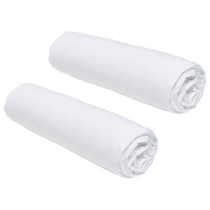 Lot de 2 draps housses TODAY Essential - 160 x 200 cm - 2 personnes -
