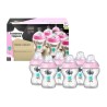 TOMMEE TIPPEE Biberons Closer to Nature, Valve Anti-Colique, 260ml, Lot de 6, Rose Décoré