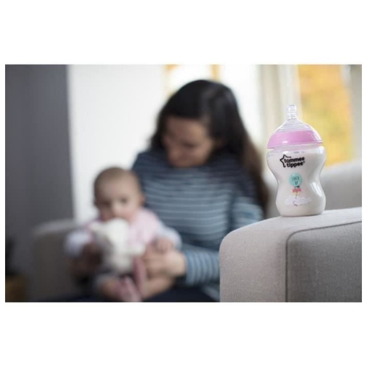 TOMMEE TIPPEE Biberons Closer to Nature, Valve Anti-Colique, 260ml, Lo