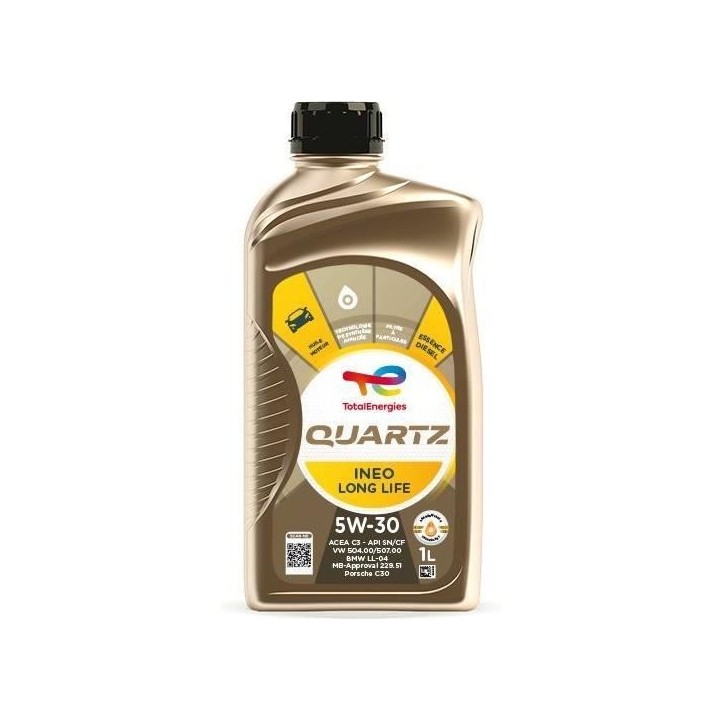 Huile moteur - TotalEnergies - Quartz Ineo Long Life 5W-30 - 1L
