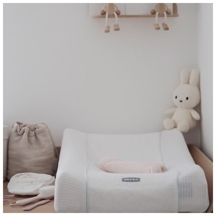 BEABA, Housse pour Matelas a Langer Sofalange, 100% Coton Nid d'abeill