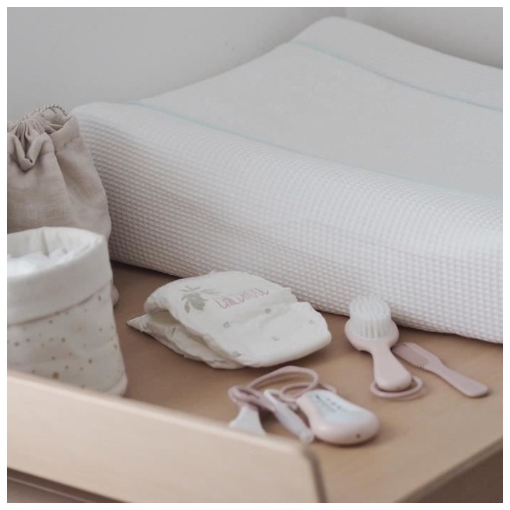 BEABA, Housse pour Matelas a Langer Sofalange, 100% Coton Nid d'abeill