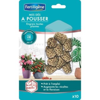 FERTILIGENE Mes Dés a Pousser toutes Plantes - 10 pieces
