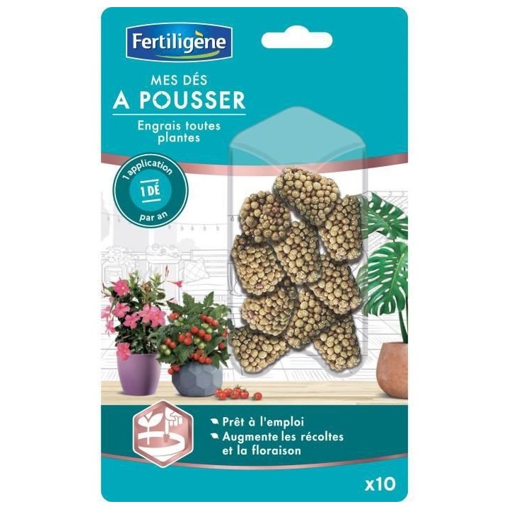 FERTILIGENE Mes Dés a Pousser toutes Plantes - 10 pieces