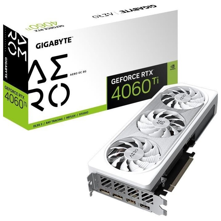 GIGABYTE - Carte Graphique - GeForce - RTX 4060 Ti AERO OC 8G