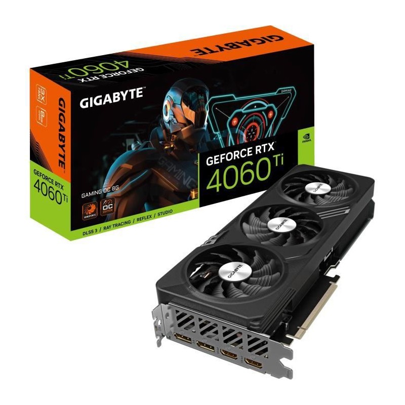 GIGABYTE - Carte Graphique - GeForce - RTX 4060 Ti GAMING OC 8G