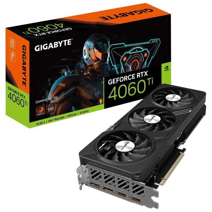 GIGABYTE - Carte Graphique - GeForce - RTX 4060 Ti GAMING OC 8G