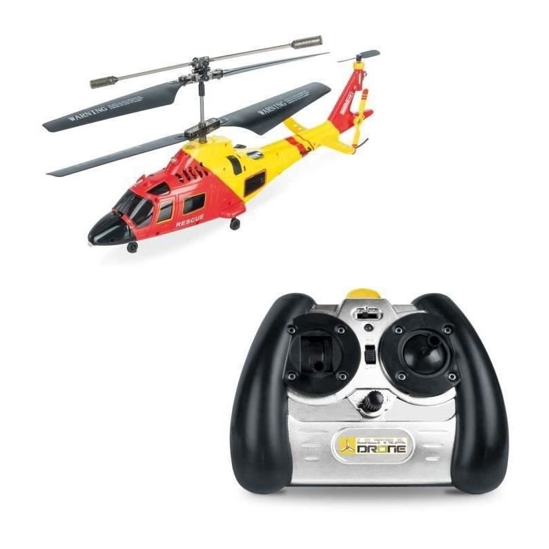 MONDO MOTORS - Hélicoptere télécommandé - Ultradrone H22 Rescue - Longueur 22cm