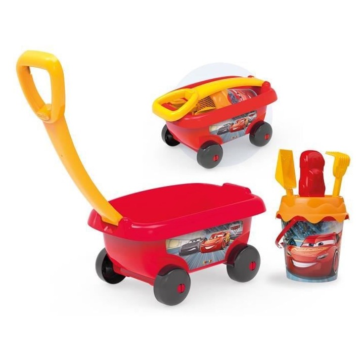 CARS Smoby Chariot De Plage Garni - Disney