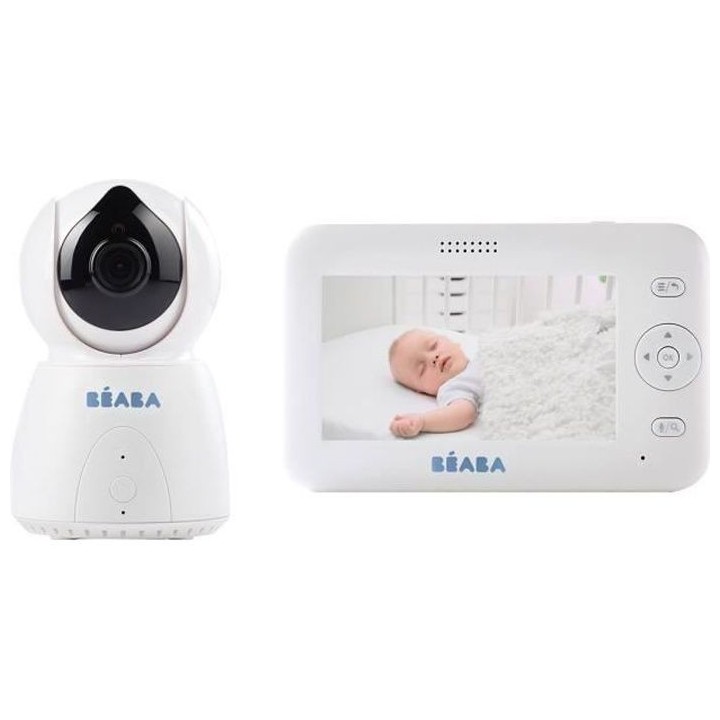 BÉABA,Ecoute Bébé/Babyphone ZEN + Vidéo,Moniteur Bébé,Caméra HD