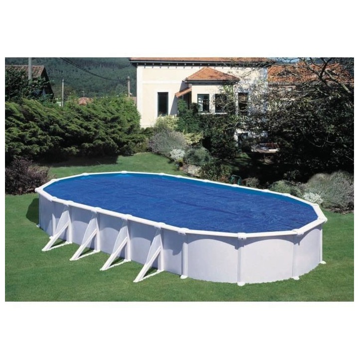 GRE - Bâche été a bulles de 180 µ pour piscine ovale de 5,00m x 3,