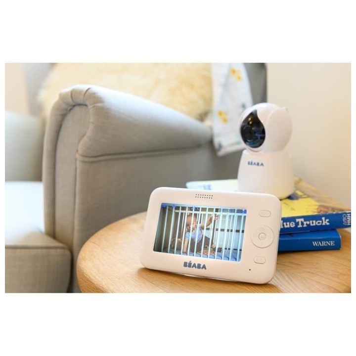 BÉABA,Ecoute Bébé/Babyphone ZEN + Vidéo,Moniteur Bébé,Caméra HD