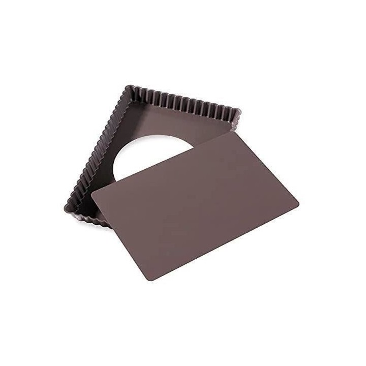 Moule tarte rectangulaire 31x21x3 cm fond amovible SUCRE & GOURMANDISE