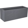 EDA Jardiniere Volcania'Up 57 L - Décor Imitation Pierre - 79,5 x 29,5 x 29,5 cm - Gris galet