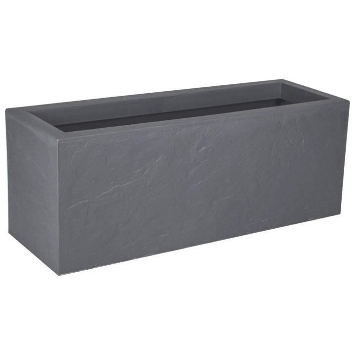 EDA Jardiniere Volcania'Up 57 L - Décor Imitation Pierre - 79,5 x 29,