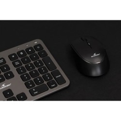 Ensemble clavier et souris - BLUESTORK - Pack Easy Slim - Sans fil - Gris métal