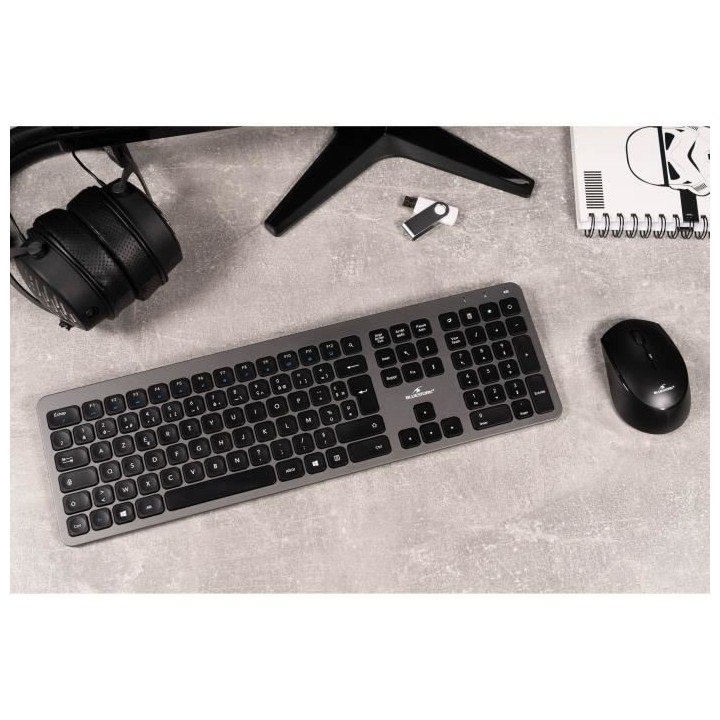 Ensemble clavier et souris - BLUESTORK - Pack Easy Slim - Sans fil - G