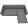 Canapé d'angle fixe 4 places BOB - Tissu anthracite - Réversible - L 197 x P 117 x H 65 cm