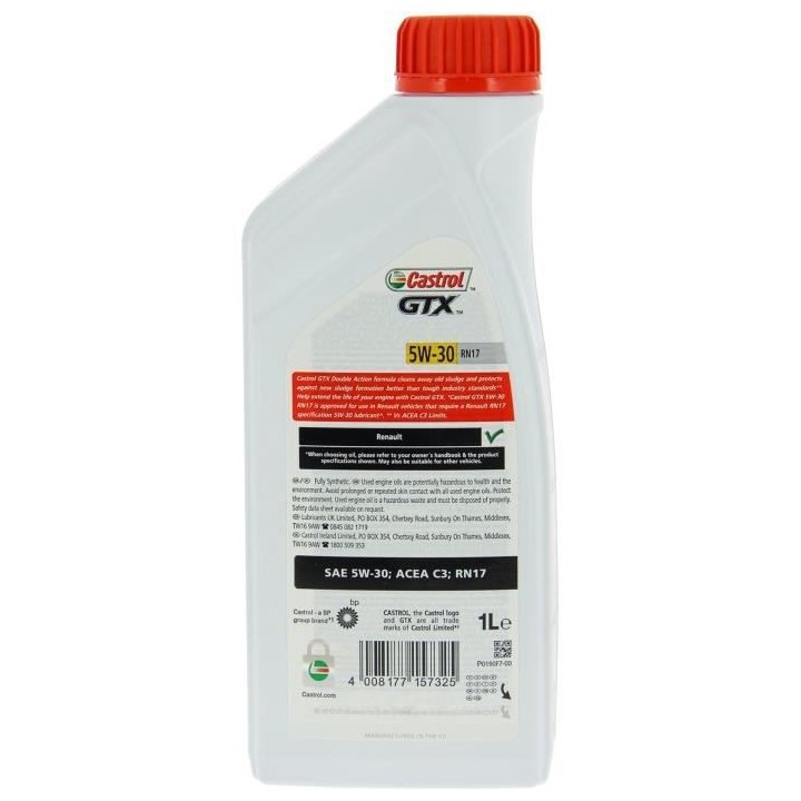 CASTROL Huile-Additif GTX RN17 - Synthetique / 5W30 / 1L