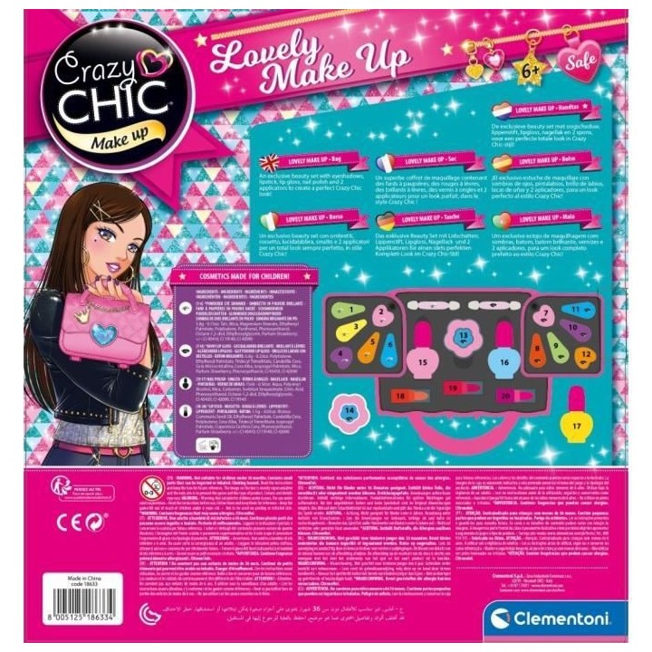 Clementoni - Crazy Chic - Sac de maquillage