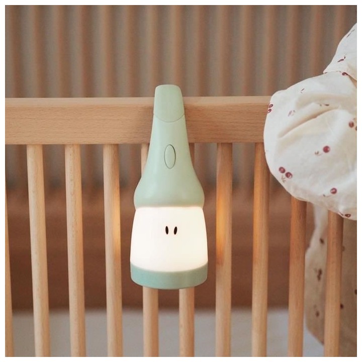 BEABA , Veilleuse et lampe torche 2 en 1 nomade, rechargeabe USB, Vert