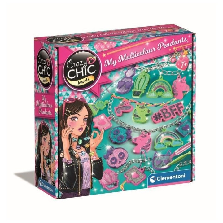 Clementoni - Coffret création colliers et bracelets avec pendentifs c