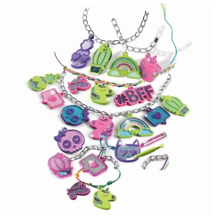 Clementoni - Coffret création colliers et bracelets avec pendentifs c