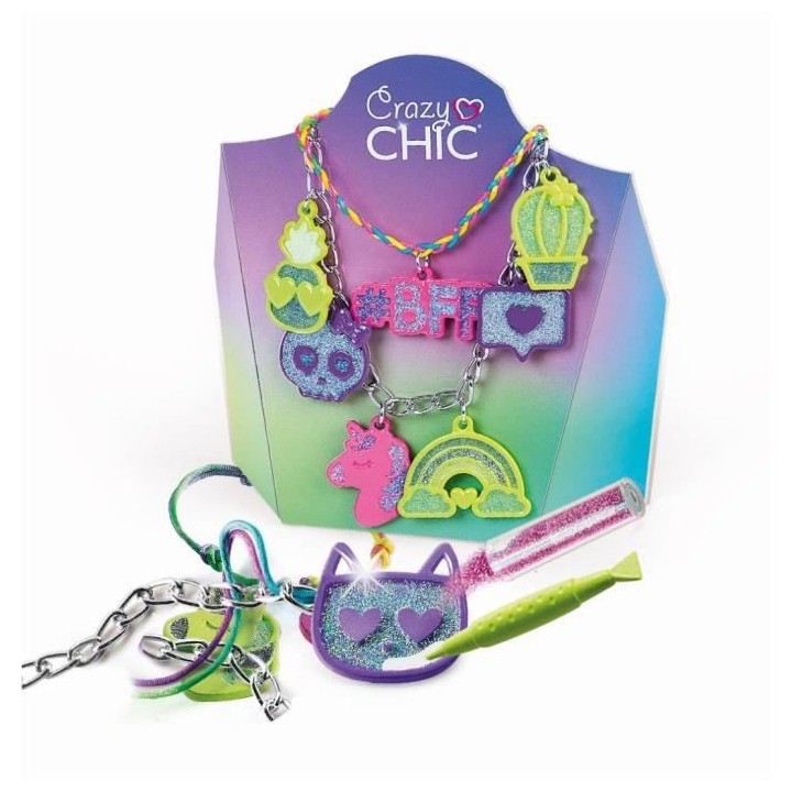 Clementoni - Coffret création colliers et bracelets avec pendentifs c
