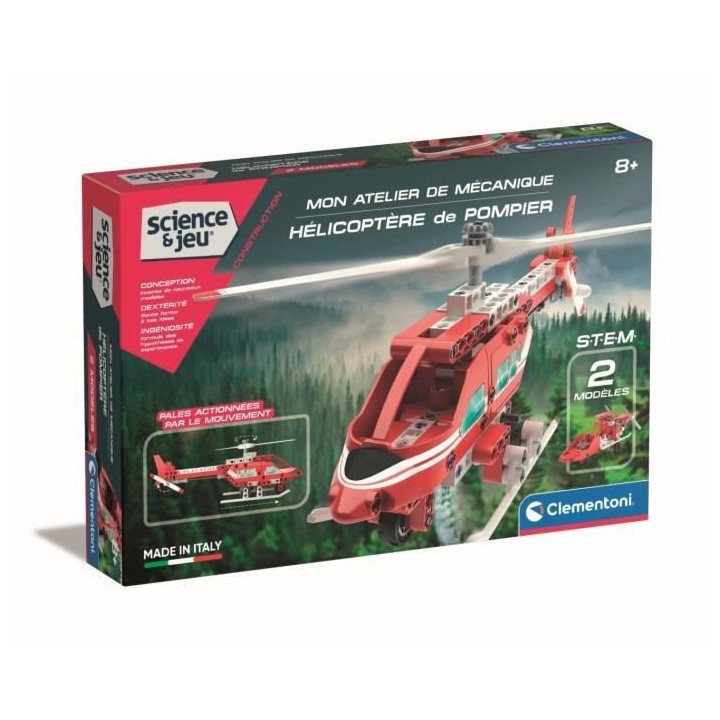 Jeu Clementoni - Hélicoptere de pompiers - 52626 - Des 8 ans