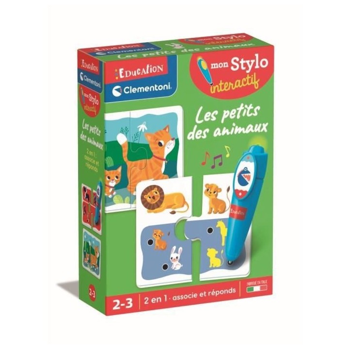 Jeu Clementoni - Mon stylo -animaux - 52717 - Des 2 ans
