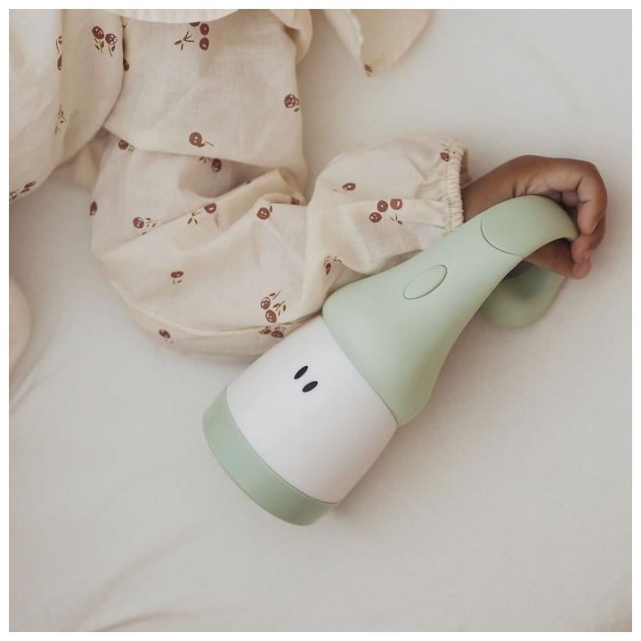 BEABA , Veilleuse et lampe torche 2 en 1 nomade, rechargeabe USB, Vert