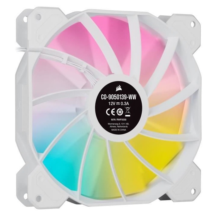 CORSAIR Ventilateur SP Series - White SP140 RGB ELITE - Diametre 140mm