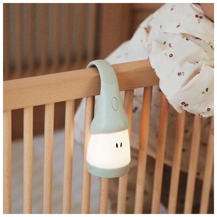 BEABA , Veilleuse et lampe torche 2 en 1 nomade, rechargeabe USB, Vert