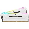 Mémoire RAM - CORSAIR - Vengeance RGB Pro SL DDR4 - 16GB 2x8GB DIMM - 3200 MHz - 1.35V - Blanc (CMH16GX4M2E3200C)