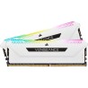 Mémoire RAM - CORSAIR - Vengeance RGB Pro SL DDR4 - 32GB 2x16GB DIMM - 3600 MHz - 1.35V - Blanc (CMH32GX4M2D3600C)