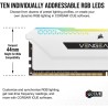 Mémoire RAM - CORSAIR - Vengeance RGB Pro SL DDR4 - 32GB 2x16GB DIMM - 3600 MHz - 1.35V - Blanc (CMH32GX4M2D3600C)