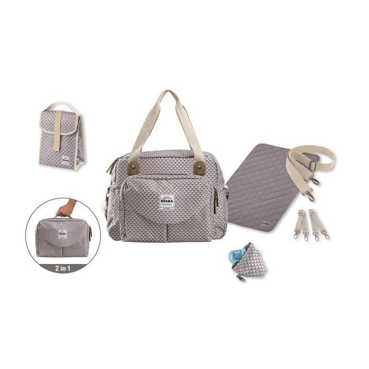 BEABA, Sac a langer Genéve II, Modulable, Grande contenance, Rangemen