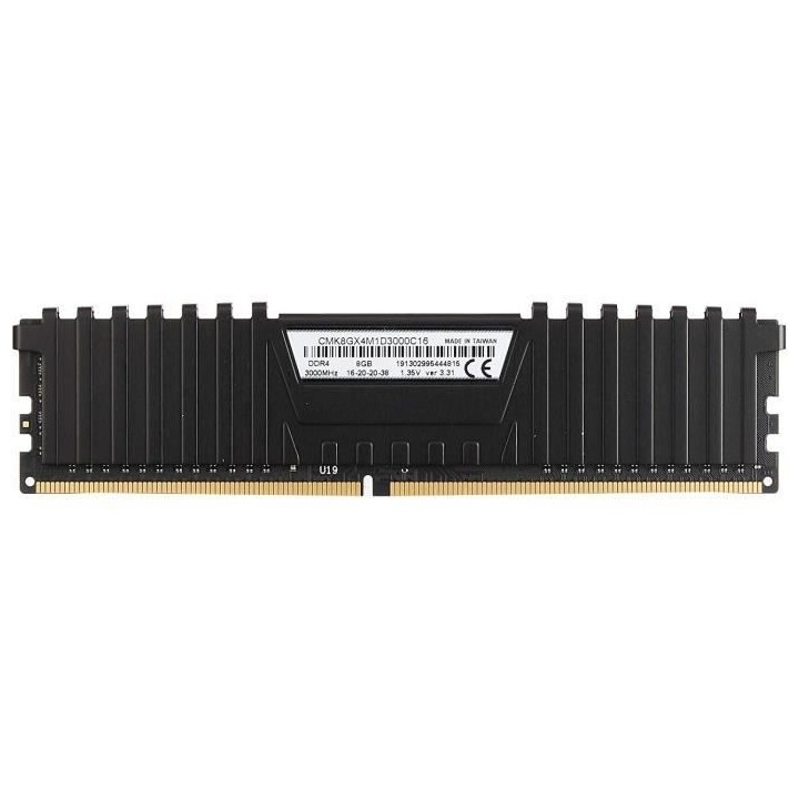 CORSAIR Mémoire PC RAM - Vengeance LPX - 8Go (1x8Go) - 3000MHz - DDR4