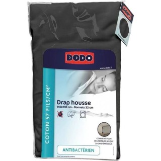 DRAP HOUSSE DODO - ANTIBACTERIENS - ANTHRACITE - 140X190 cm - Bonnet 3