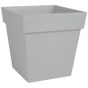 EDA Pot de Fleur Carré TOSCANE 32 cm - 22 L - 32 x 32 x H 32 cm - Gris béton