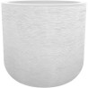 EDA PLASTIQUE - Pot rond 50 cm Graphit'Up - 67 L - Blanc cérusé