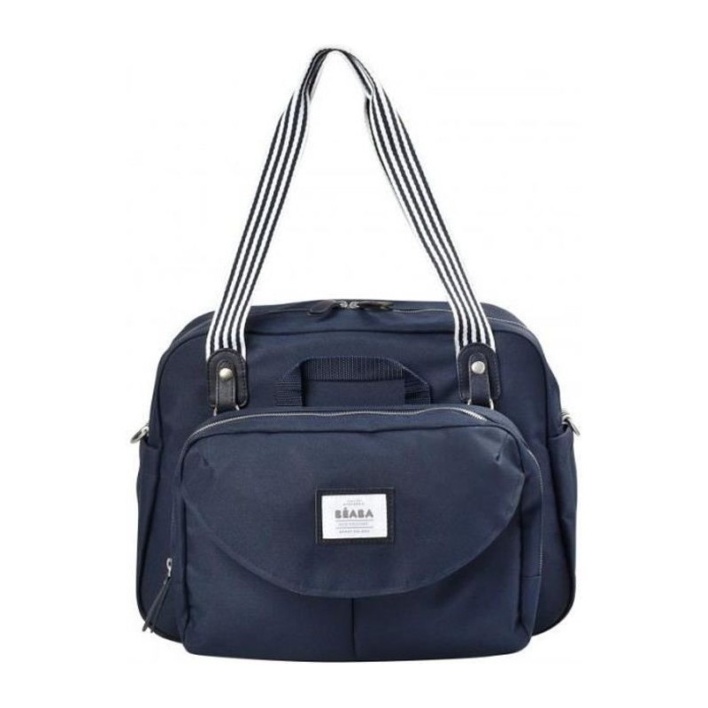 BEABA, Sac a langer Genéve II, Modulable, Grande contenance, Rangements multiples, Pochette avant amovible, Bleu marine