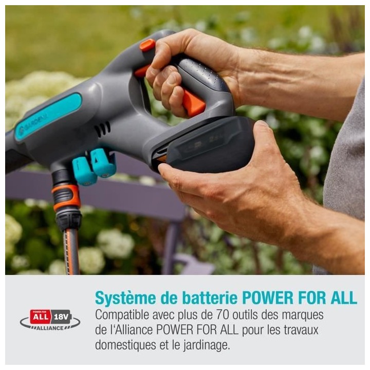 Nettoyeur moyenne pression GARDENA AquaClean 24 / 18V P4A - Batterie 1
