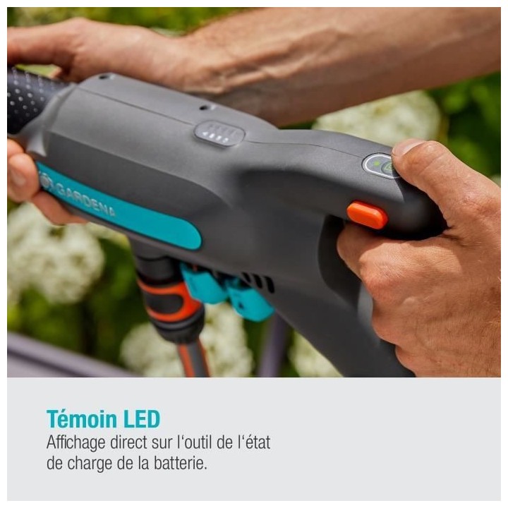 Nettoyeur moyenne pression GARDENA AquaClean 24 / 18V P4A - Batterie 1